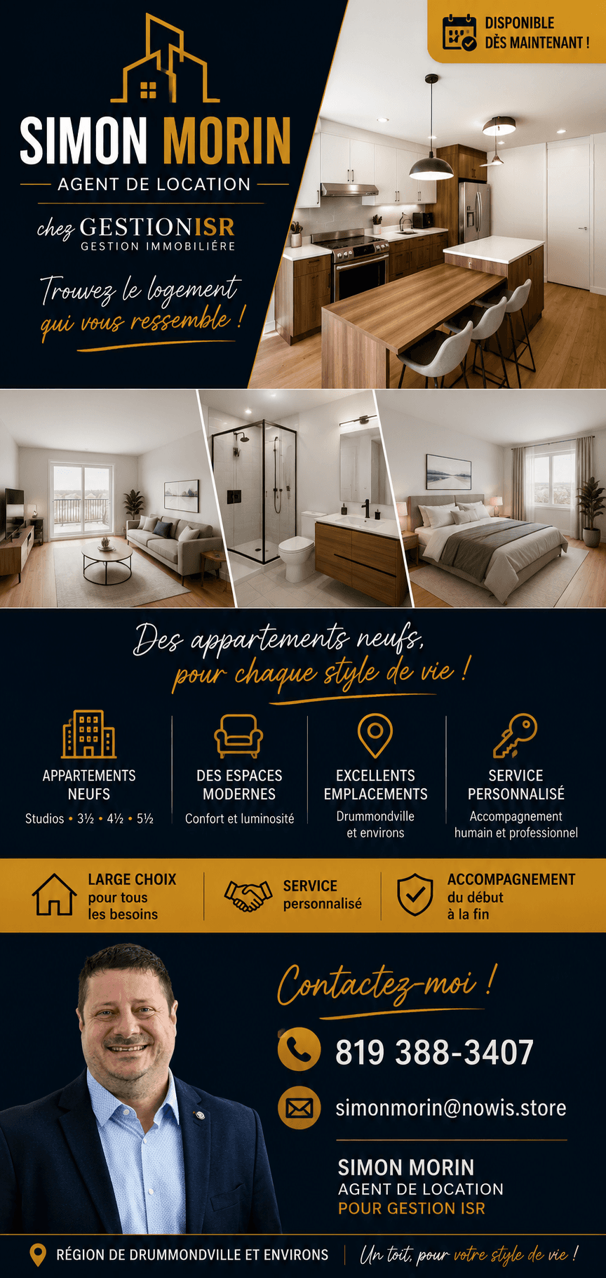 Logements a louer a Drummondville avec Simon Morin